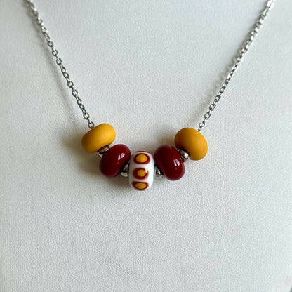 Collier - Harmonie Automne - Perles en verre de Murano