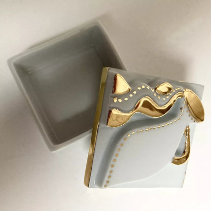Boite à bijoux "Verseau" en porcelaine