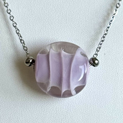 Collier - Chrysalide Poudrée - Perle en verre de Murano