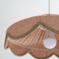 Suspension "Cosette" en Tissu Uni Lin Classic Linen - Abat-jour Festonné Style Vintage Made in France