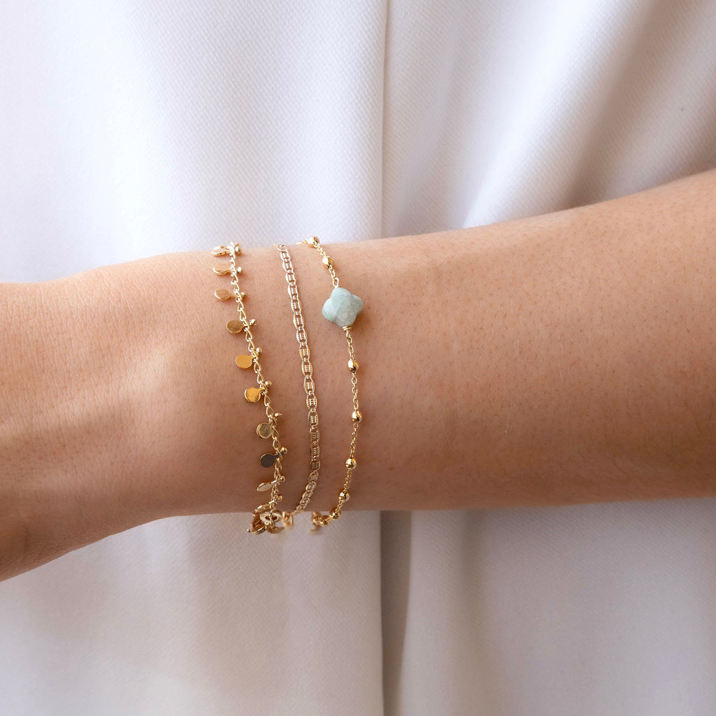 Bracelet Trèfle Amazonite