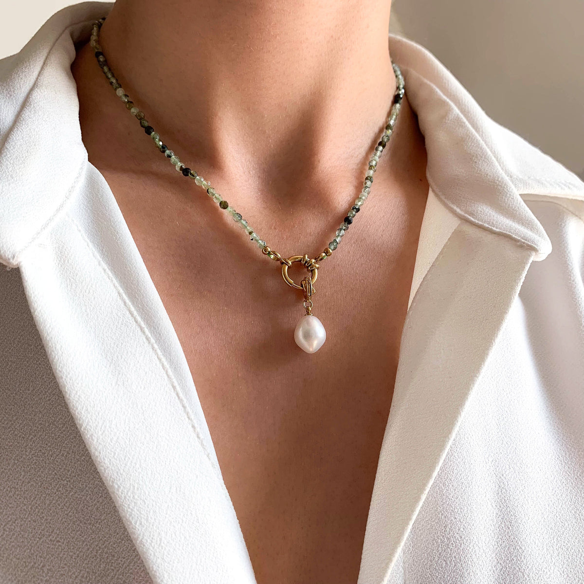 Collier Préhnite