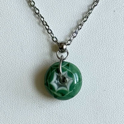 Collier - Artichaut Forêt - Perle en verre de Murano