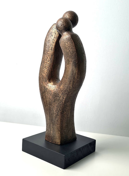 Sculpture contemporaine couple Breathe