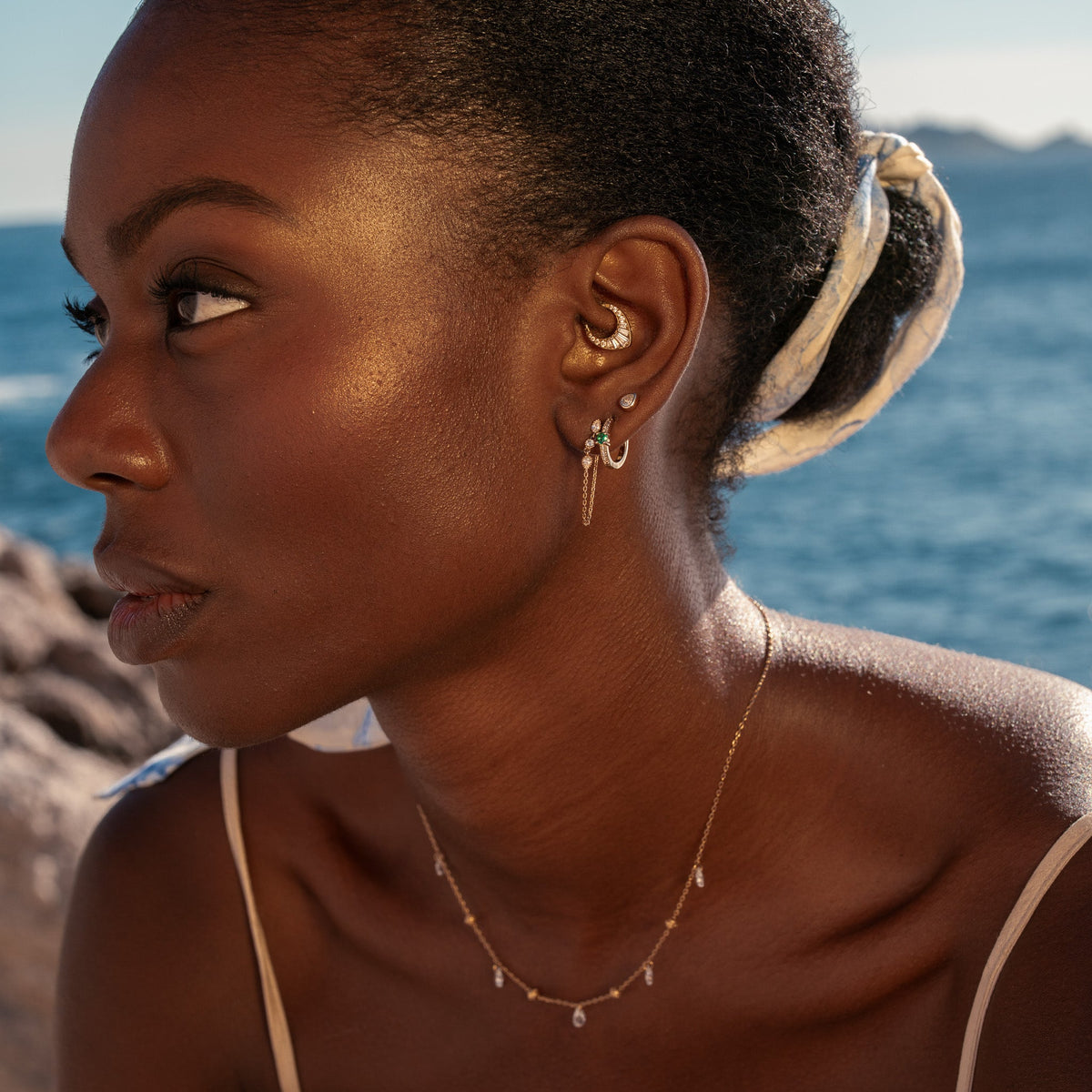 Boucles d'oreilles chaine Zeus
