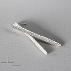 longues puces barres en argent massif recyclé fabriqué en France, maa bijoux