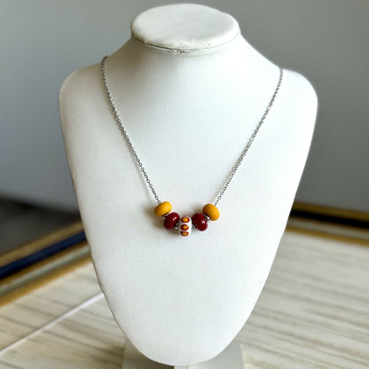 Collier - Harmonie Automne - Perles en verre de Murano