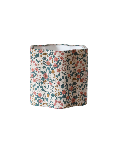 Abat-jour fleur Flora : en coton beige fleuri, fait main