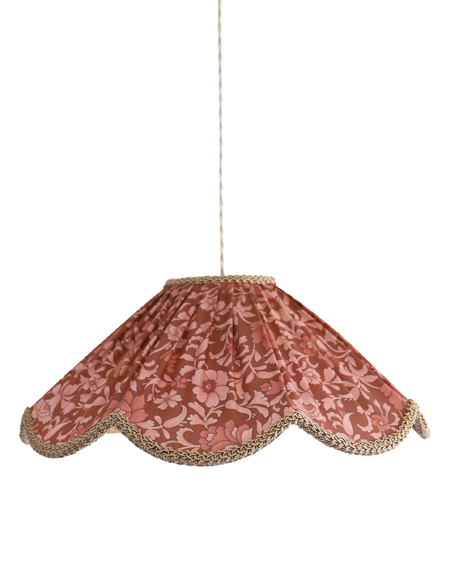 Suspension forme florale imprimée Françoise "auburn flowers"