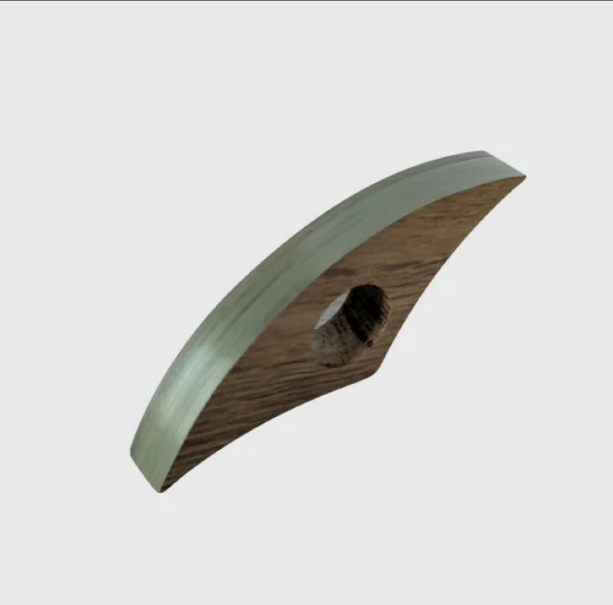 Bague de lecture en bois, marqueterie de paille kaki clair, ouverture ovale