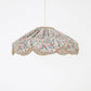 Suspension "Cosette" en Tissu Floral English Garden - Abat-jour Festonné Style Vintage Made in France