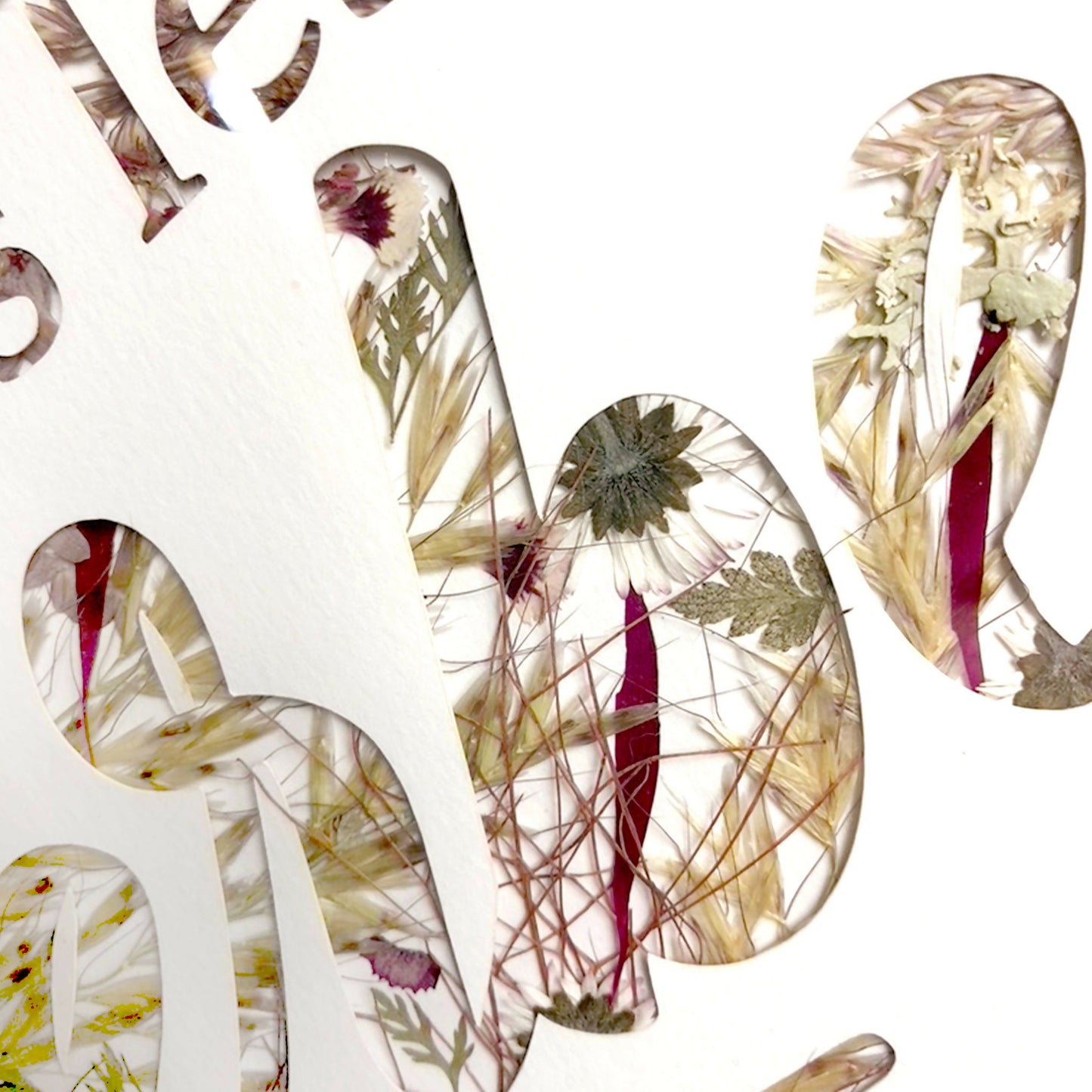 Tableau - Pieds nus dans les herbes - A4 - plantes séchés