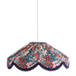 Suspension "Cosette" en Tissu Floral Mille Fleurs - Abat-jour Festonné Style Vintage Made in France