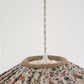 Suspension "Cosette" en Tissu Floral English Garden - Abat-jour Festonné Style Vintage Made in France