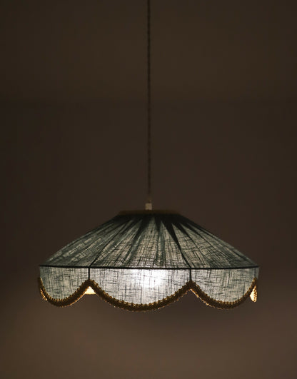 Suspension forme florale unie Cosette "mineral bleu"