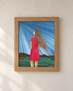 tableau en marqueterie de paille