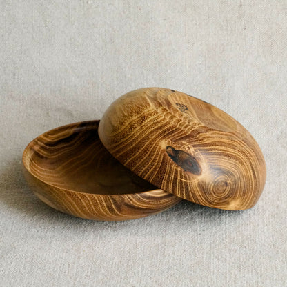Coupelles en bois fait-main - Double cœur