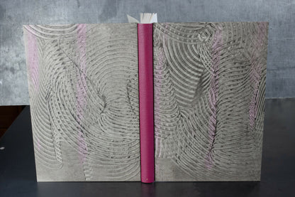 Cahier dos cuir série papiers à la colle