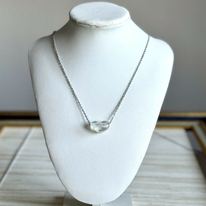 Collier - Coeur Glaçon - Perle en verre de Murano