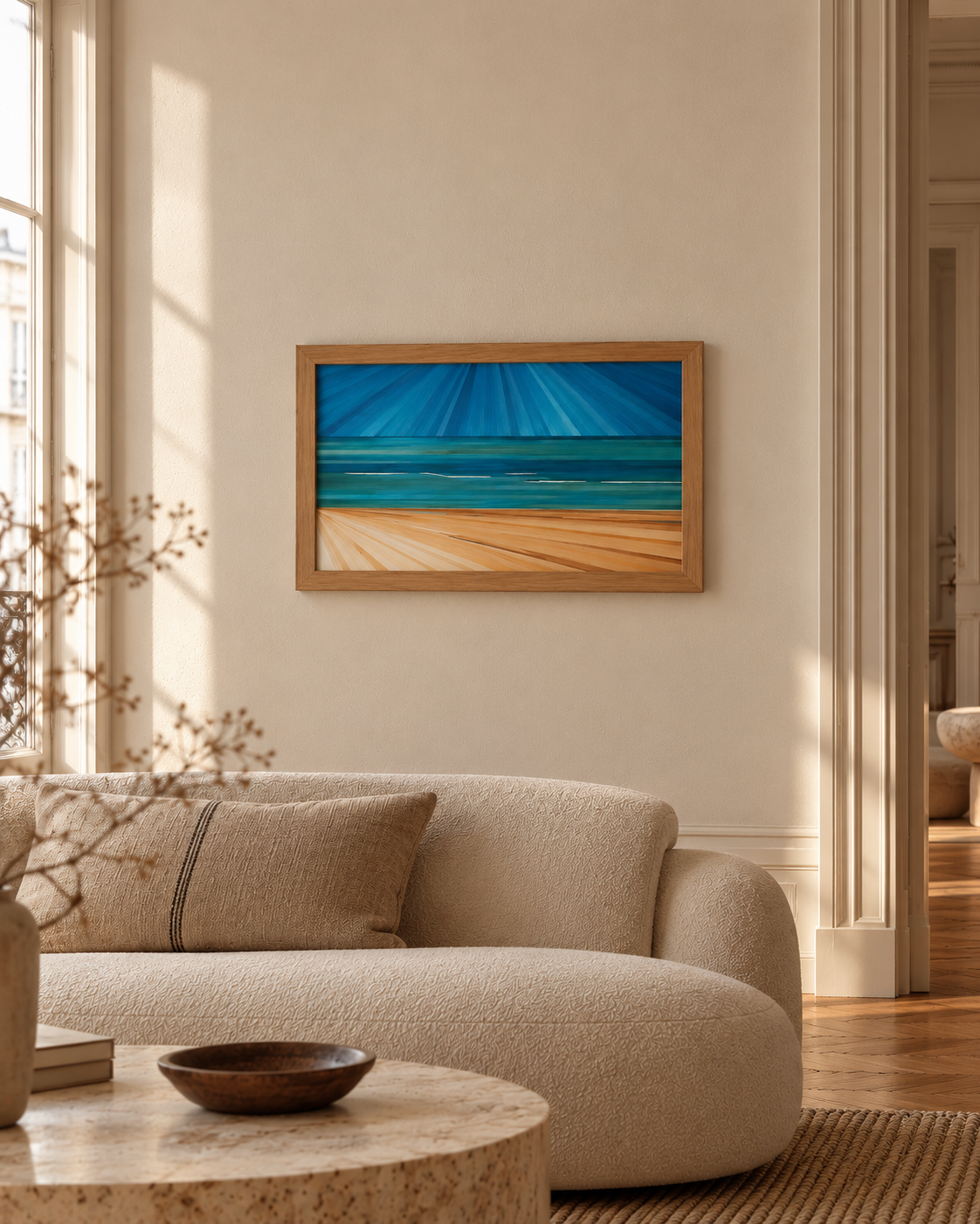 tableau en marqueterie de paille