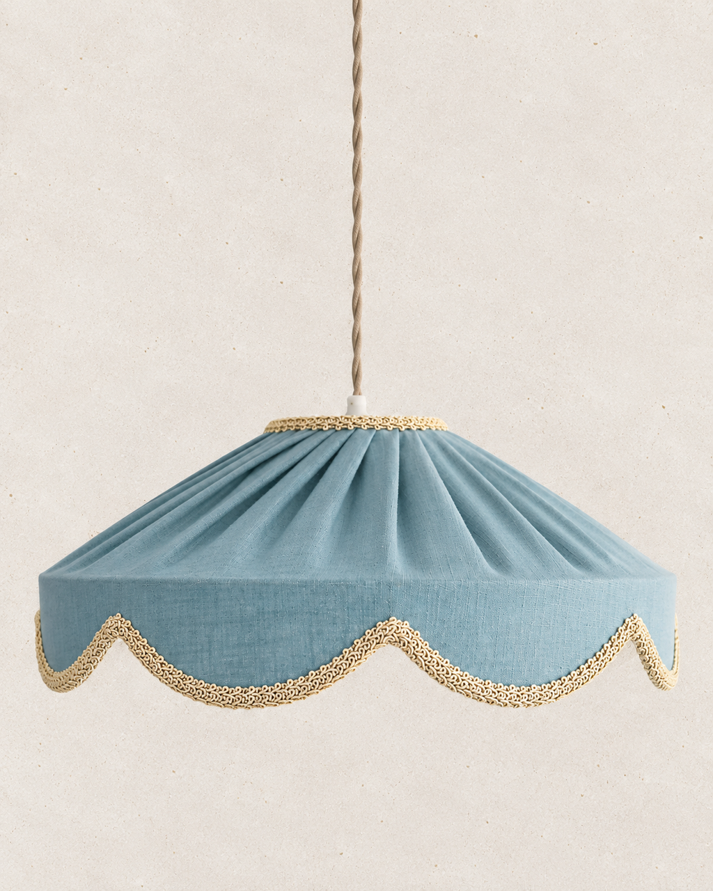 Suspension forme florale unie Cosette "mineral bleu"