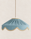 Suspension forme florale unie Cosette "mineral bleu"