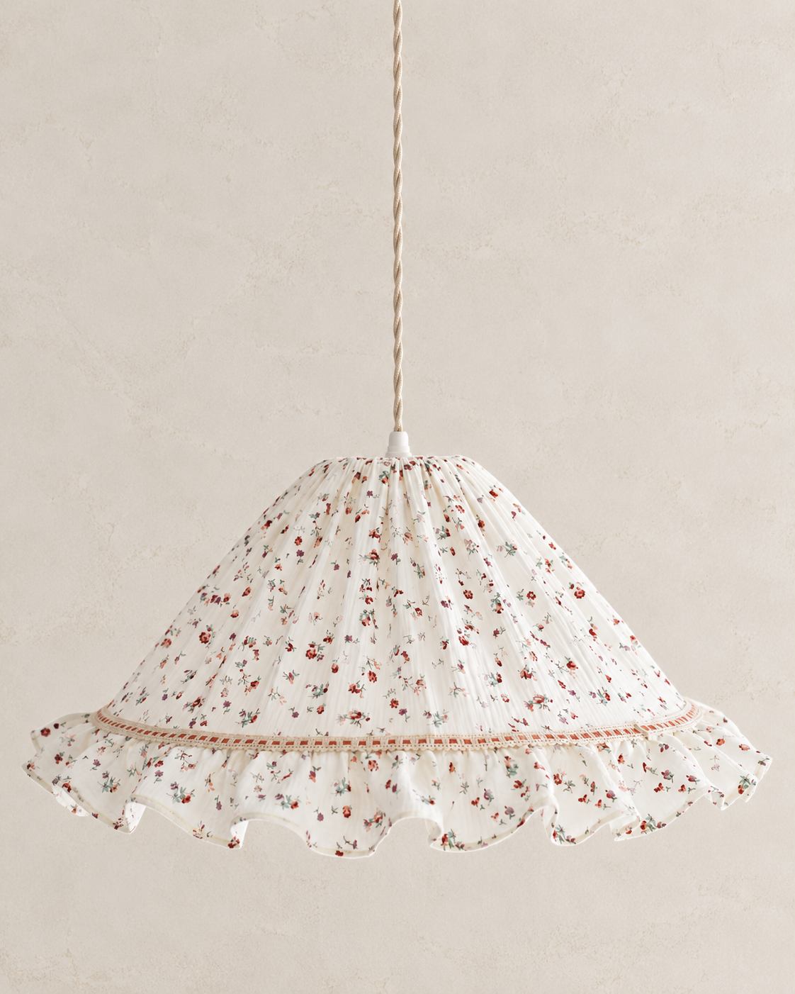 Suspension conique avec volant Emilia "tiny flowers"