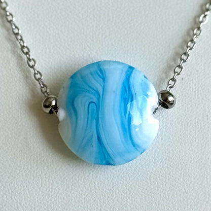 Collier - Moon Bicolore - Perle en verre de Murano
