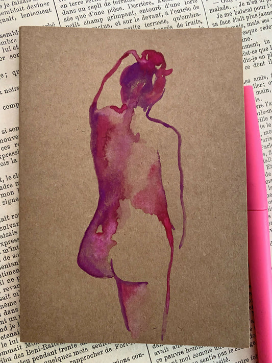 Carnet à dessin peint à la main à l’aquarelle