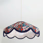 Suspension "Cosette" en Tissu Floral Mille Fleurs - Abat-jour Festonné Style Vintage Made in France