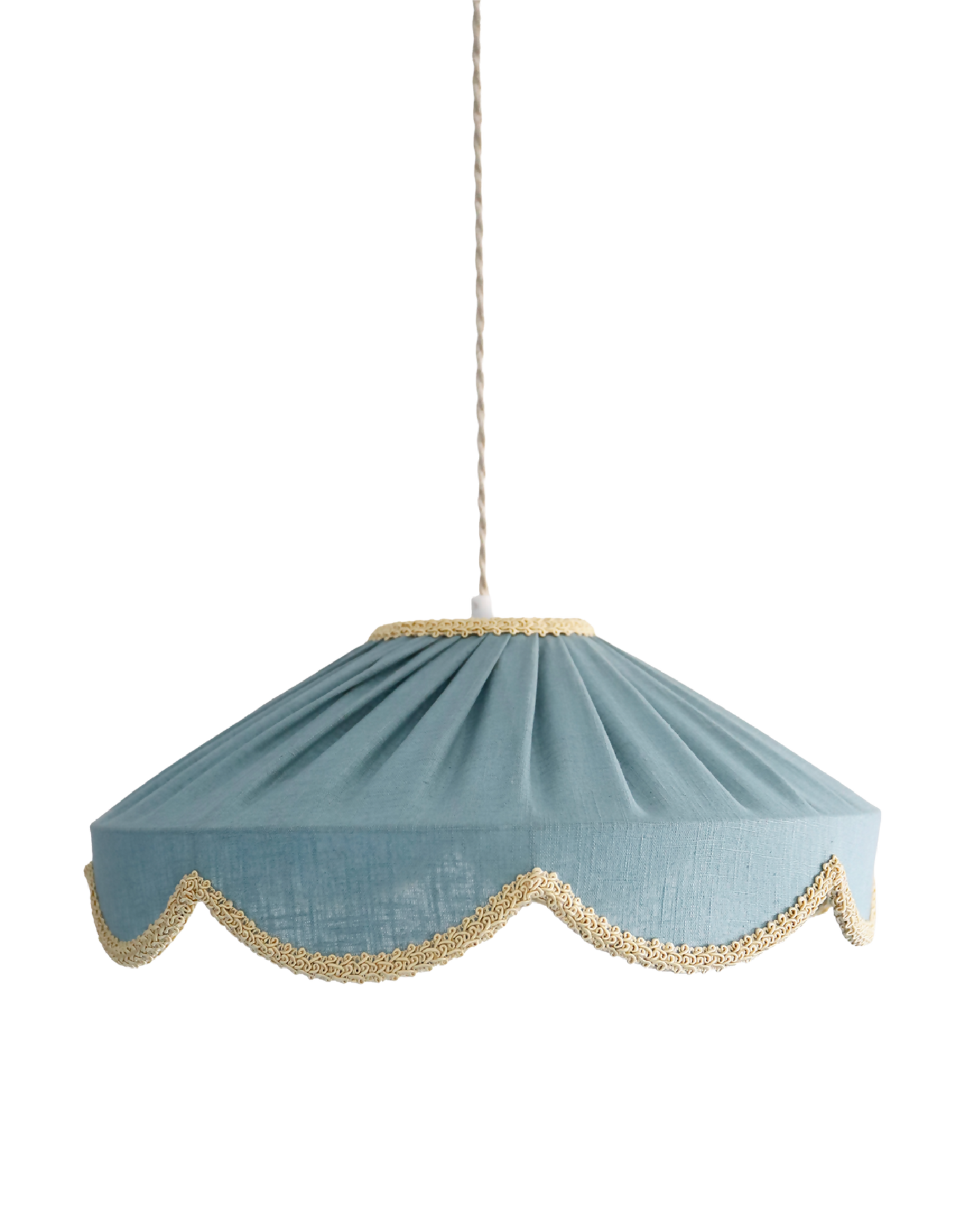 Suspension forme florale unie Cosette "mineral bleu"