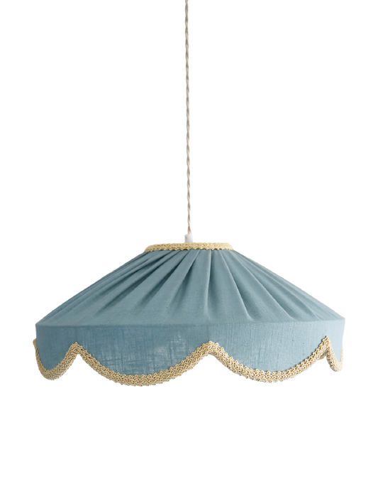Suspension forme florale unie Cosette "mineral bleu"