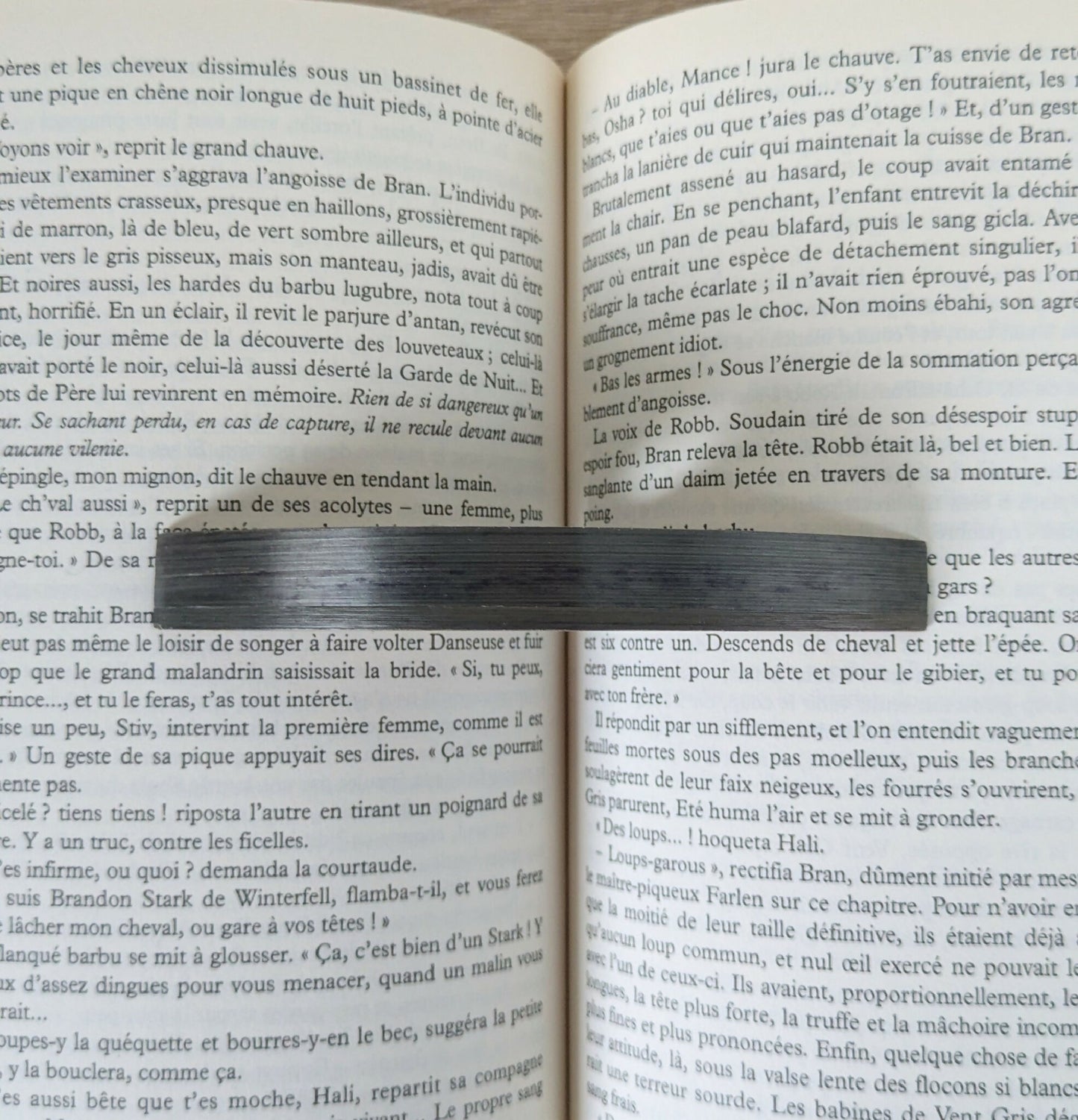 Bague de lecture avec Marqueterie de Paille Gris Anthracite