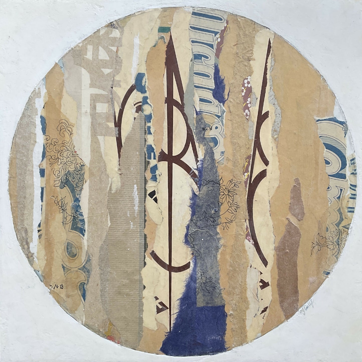 Collage sur bois - ARGILE