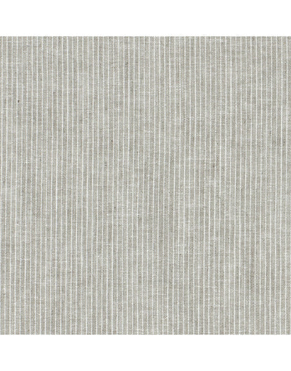 Étoffe à fines rayures, texture tissée, aspect lin et coton.