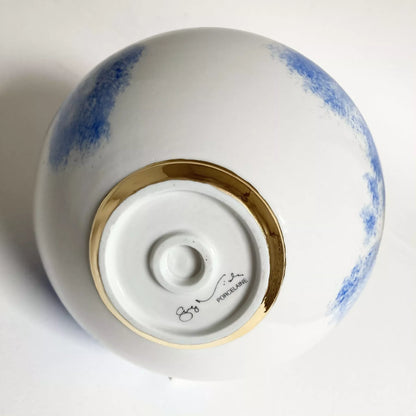 Vase sérénité bleu or