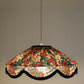 Suspension "Cosette" en Tissu Floral Mille Fleurs - Abat-jour Festonné Style Vintage Made in France
