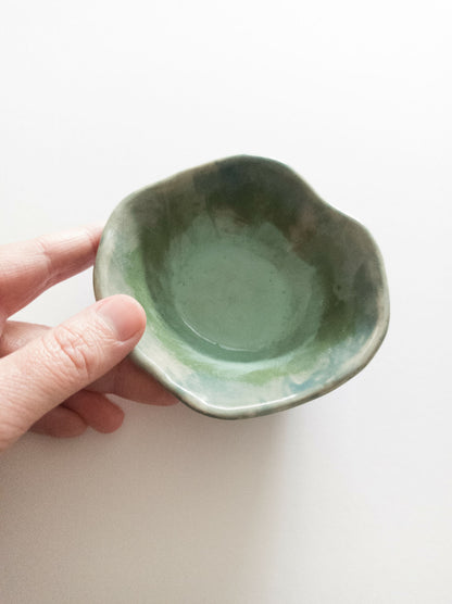 petit plat et coupelles "Clairière de Jade"