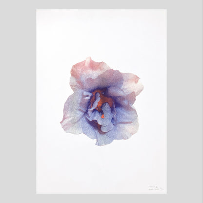 Affiche fleur - Azalée#1- Riso - A3 - 42 x 29,7 cm