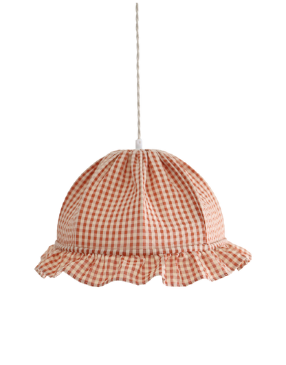 Suspension dôme arrondi avec volants Margaret imprimée "vichy"