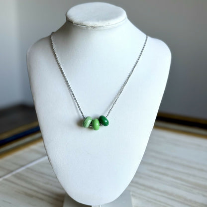 Collier - Trio Feuille - Perles en verre de Murano