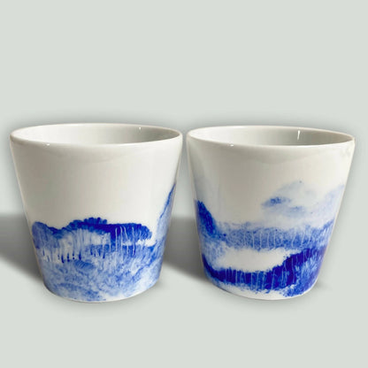 Tasse en porcelaine paysage
