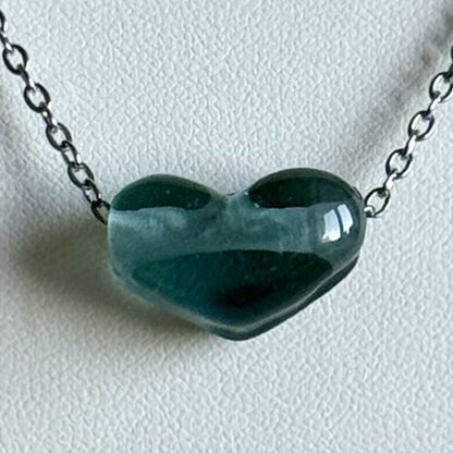 Collier - Coeur de Brume - Perle en verre de Murano