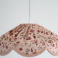 Suspension "Cosette" en Tissu Floral Jaipur Flowers - Abat-jour Festonné Style Vintage Made in France
