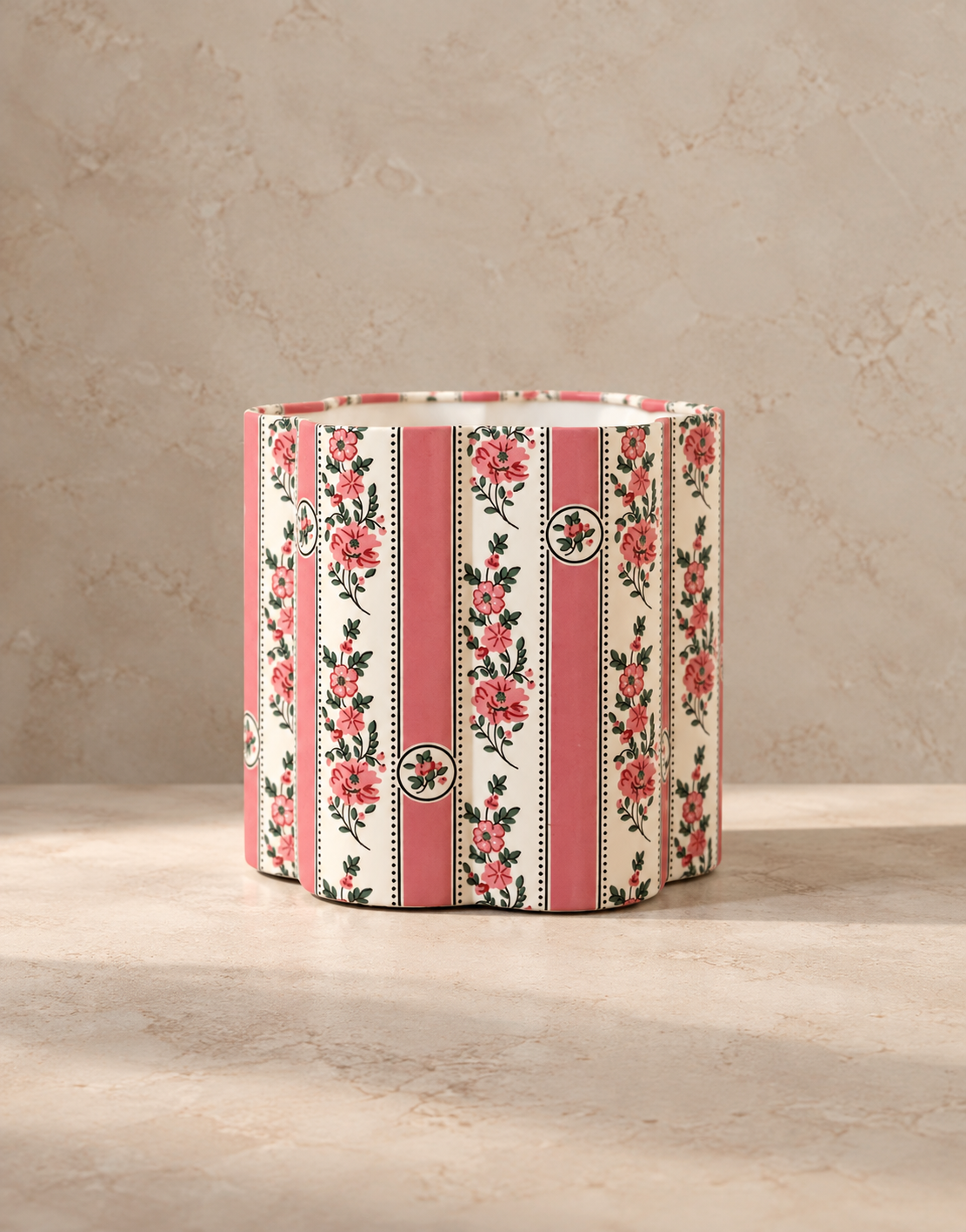 Abat-jour forme fleur Flora "sobremonte rose"