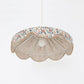 Suspension "Cosette" en Tissu Floral English Garden - Abat-jour Festonné Style Vintage Made in France