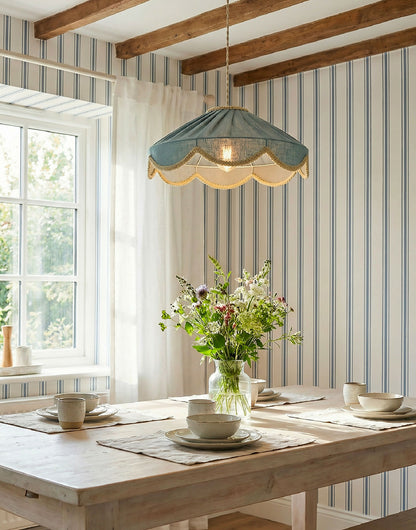 Suspension forme florale unie Cosette "mineral bleu"