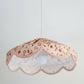Suspension "Cosette" en Tissu Floral Jaipur Flowers - Abat-jour Festonné Style Vintage Made in France
