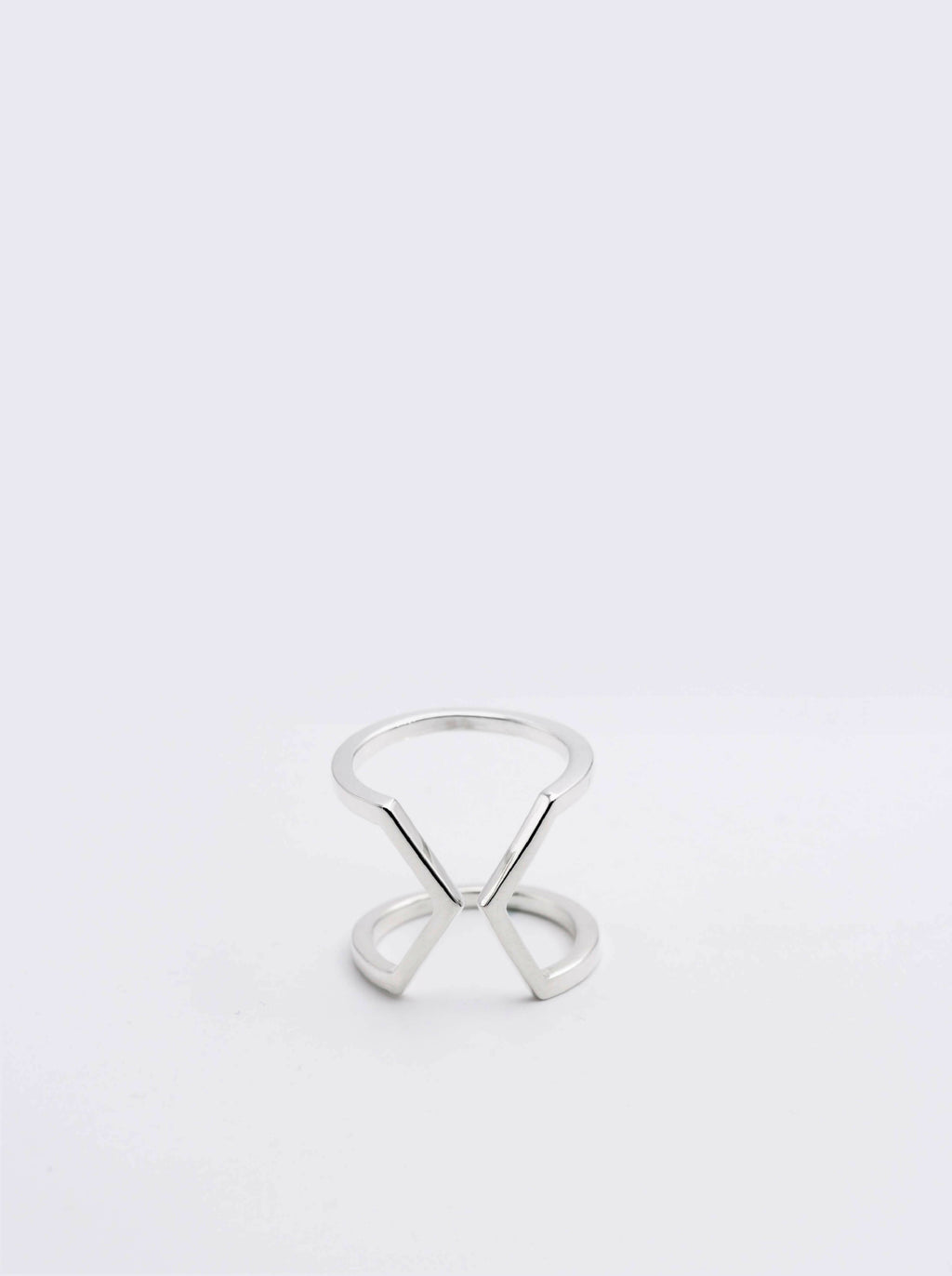 Bague bijou d’oreille en argent, motif double en forme de nœud