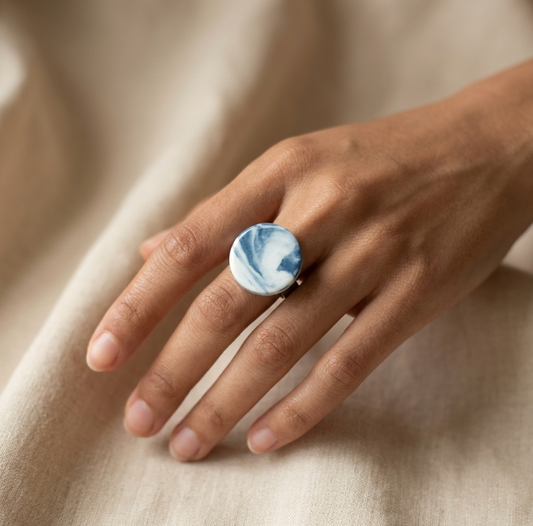 Bague réglable en porcelaine Marie Courtillat